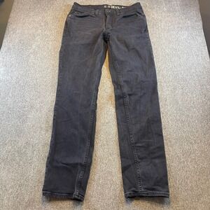 Devil-Dog Dungarees Jeans Mens‎ 32x31.5 Black Denim Slim Straight Casual Pants